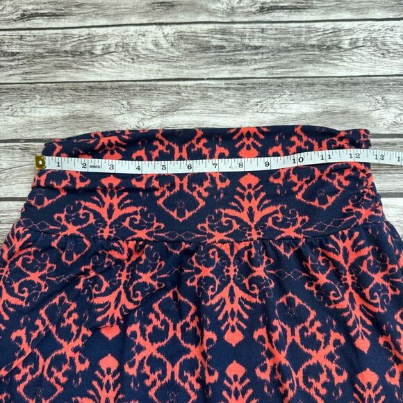 Joe Benbasset Women's A-Line Maxi Skirt Navy Blue Coral Pink M Med Medium Flowy - Picture 10 of 11